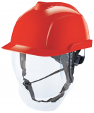 MSA V-Gard 950 Premium Industrie- & Elektrikerhelm mit integriertem Visier, rot