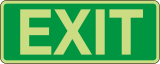 EXIT, 300x150mm, Aluminium