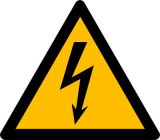 Warnung vor elektrischer Spannung, 100x100mm, Selbstklebefolie