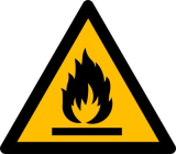 Warnung vor feuergefhrlichen Stoffen, 400x400mm, Aluminium