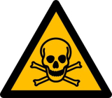 Warnung vor giftigen Stoffen, 100x100mm, Kunststoff